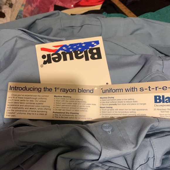 3/$40 Blauer Class Act Uniform Shirt Military First Responder EMT Rayon Stretch - Picture 5 of 5